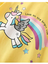 Children's Unicorn Graphic Ruffle Hem T-Shirt - Trendsi - Flyclothing LLC