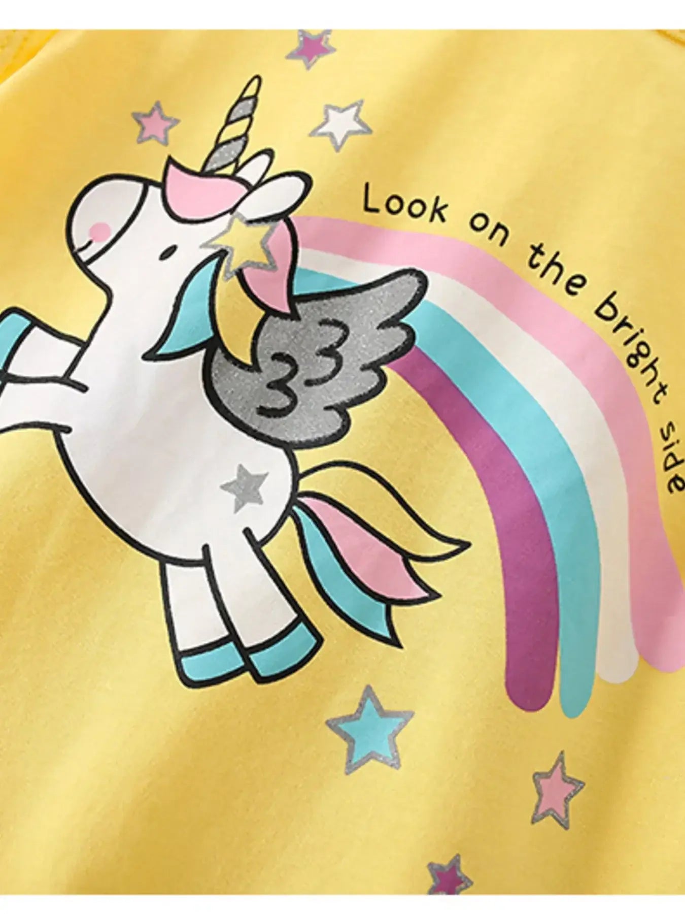 Children's Unicorn Graphic Ruffle Hem T-Shirt - Trendsi - Flyclothing LLC