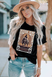 Graphic Round Neck Short Sleeve T-Shirt - Trendsi - Flyclothing LLC