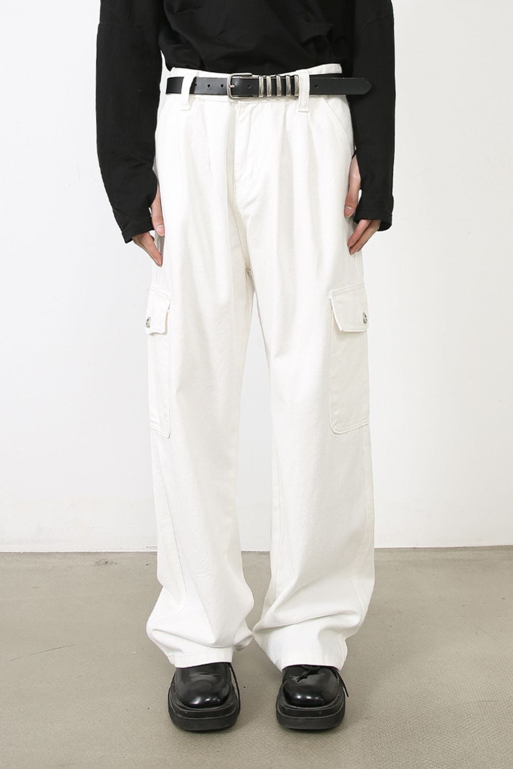 Men's Loose Fit Cargo Jeans - Trendsi