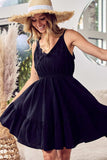 BiBi V-Neck Ruffle Hem Mini Cami Dress - Trendsi - Flyclothing LLC
