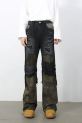 Men's Frayed Hem Camouflage Jeans - Trendsi - Flyclothing LLC
