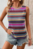 Contrast Round Neck Tank - Trendsi - Flyclothing LLC
