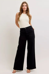 Judy Blue High-Waisted Wide Leg Jeans - Trendsi - Flyclothing LLC