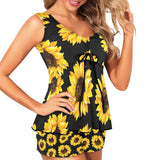 Baha Ranch Sunflowers Tankini & Boy Shorts Swim Set - Baha Ranch Western Wear - Flyclothing LLC