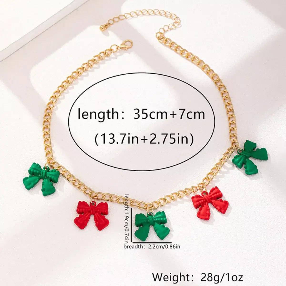Bow Charm Chain Necklace - Trendsi - Flyclothing LLC