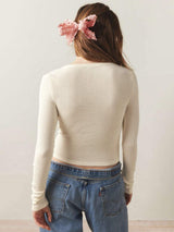 Notched Long Sleeve T-Shirt - Trendsi - Flyclothing LLC