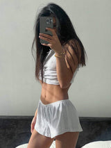 Square Neck Cami and Shorts Set - Trendsi - Flyclothing LLC
