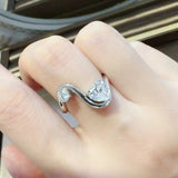 1.3 Carat Moissanite 925 Sterling Silver Irregular Shape Ring - Trendsi