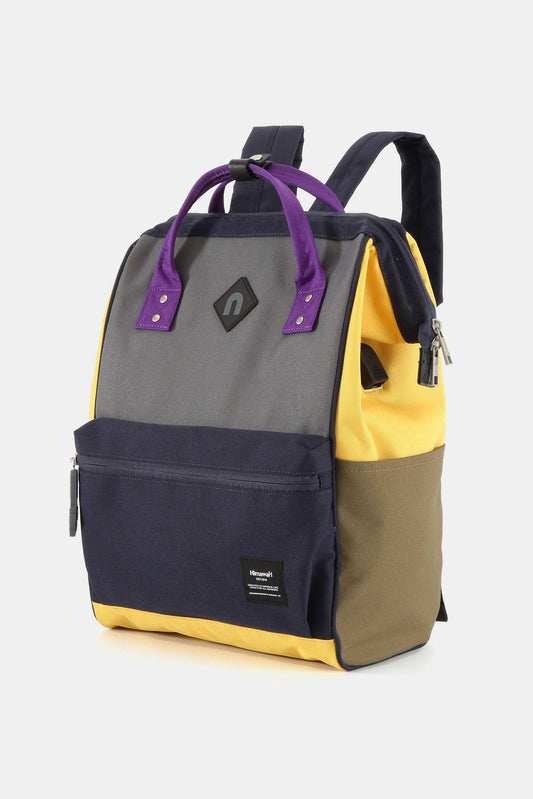 Himawari Contrast Waterproof Backpack Bag with External USB Port - Trendsi - Flyclothing LLC