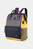 Himawari Contrast Waterproof Backpack Bag with External USB Port - Trendsi