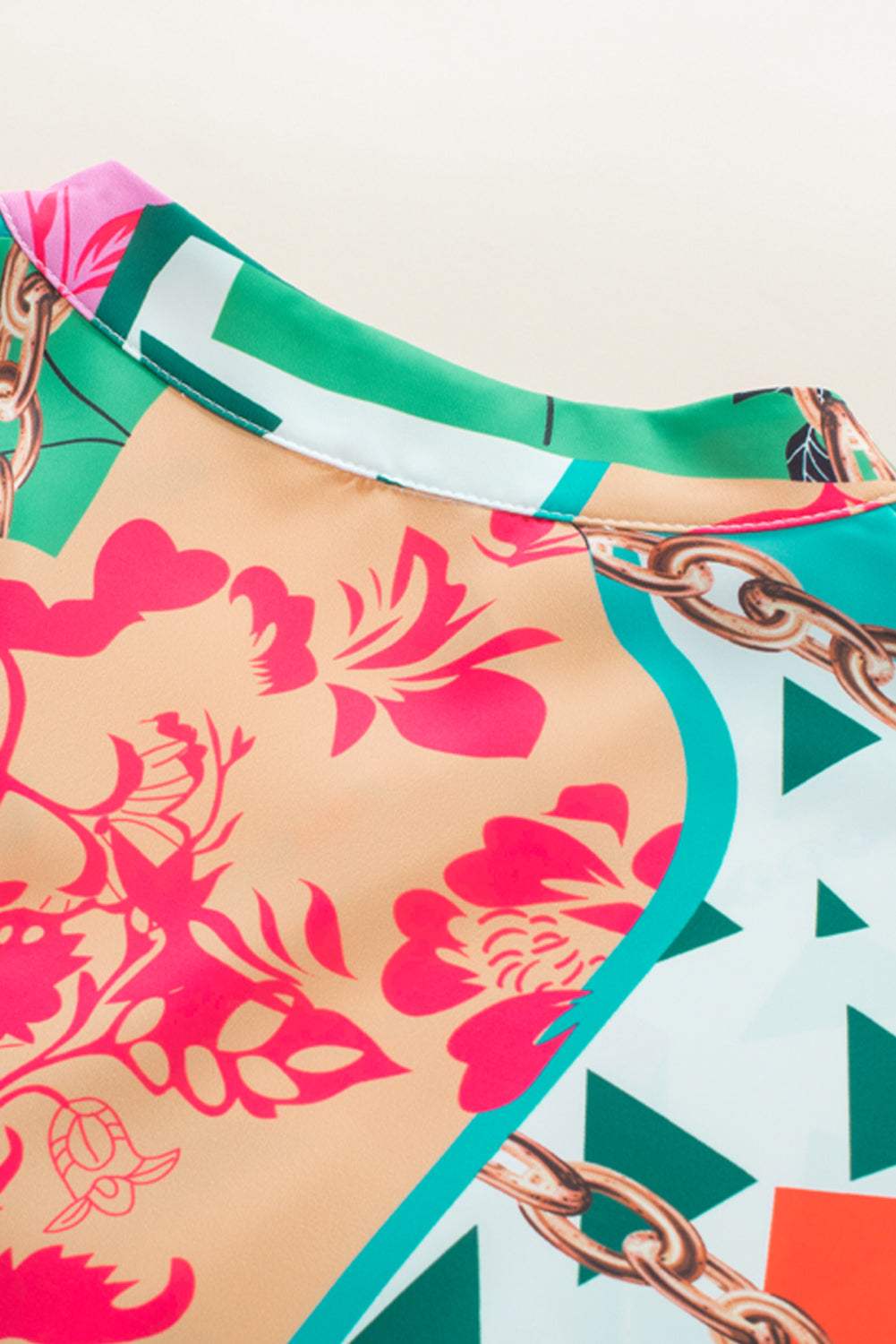 Printed Surplice Half Sleeve Mini Dress - Trendsi - Flyclothing LLC