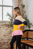 Sew In Love Full Size Color Block Exposed Seam Sweater - Trendsi