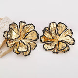 18K Gold-Plated Flower Stud Earrings - Trendsi - Flyclothing LLC