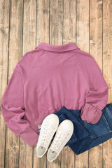 Half Zip Long Sleeve Sweatshirt - Trendsi - Flyclothing LLC