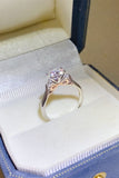2 Carat Moissanite 925 Sterling Silver Ring - Trendsi