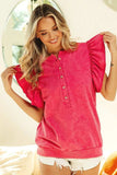 BiBi Mineral Washed Terry Top - Trendsi - Flyclothing LLC