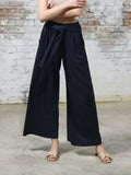 Tied Wide Leg Pants with Pockets - Trendsi - Flyclothing LLC