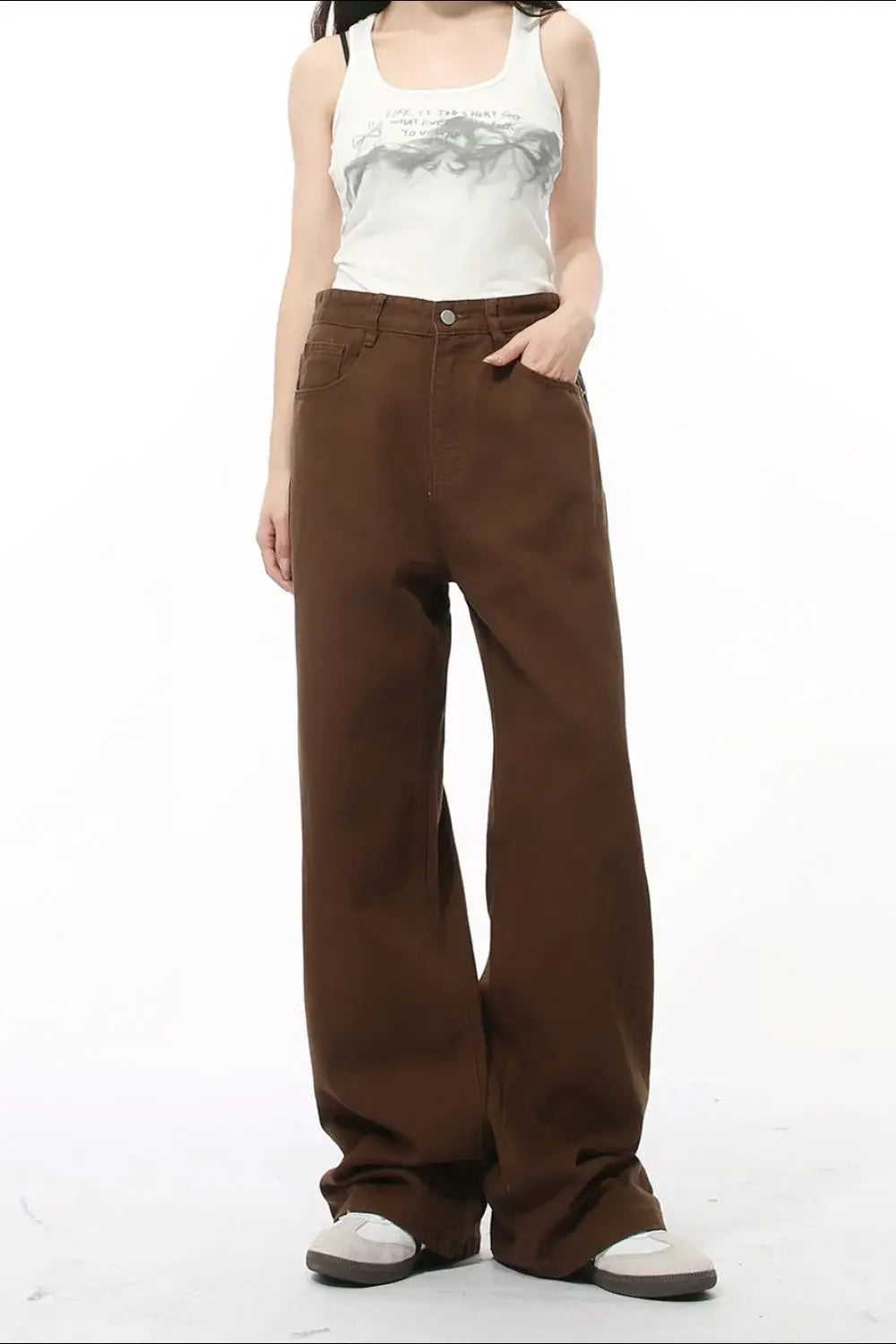 Pocketed Wide Leg Men's Jeans - Trendsi - Flyclothing LLC