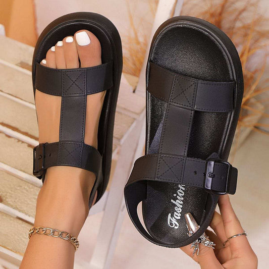 Open Toe Platform Sandals - Trendsi - Flyclothing LLC