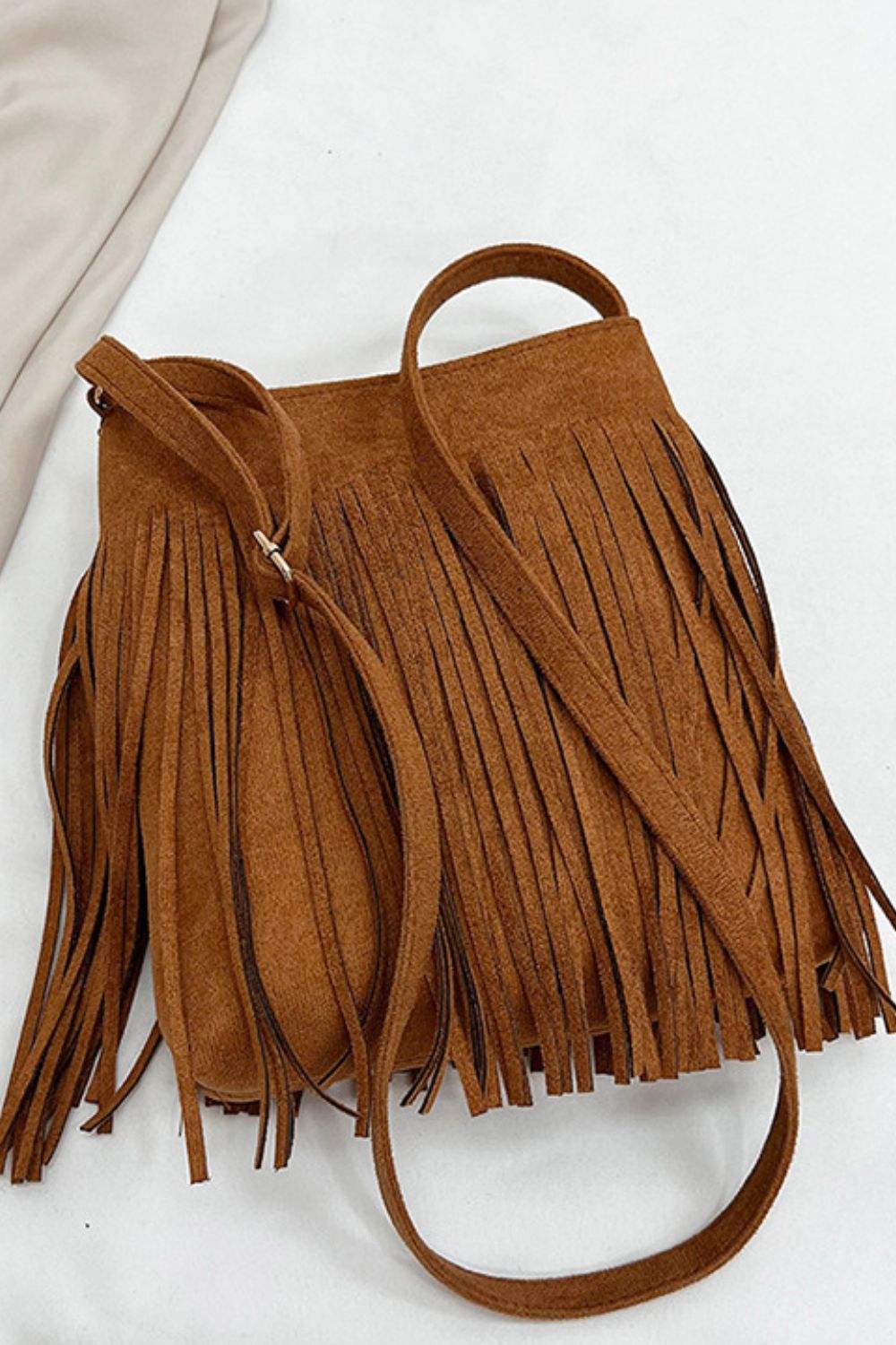 Suede Fringe Shoulder Bag - Trendsi - Flyclothing LLC