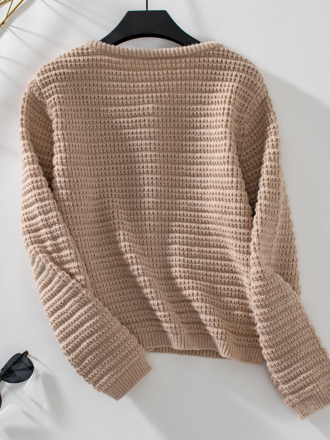 BUtton Up Long Sleeve Cardigan - Trendsi