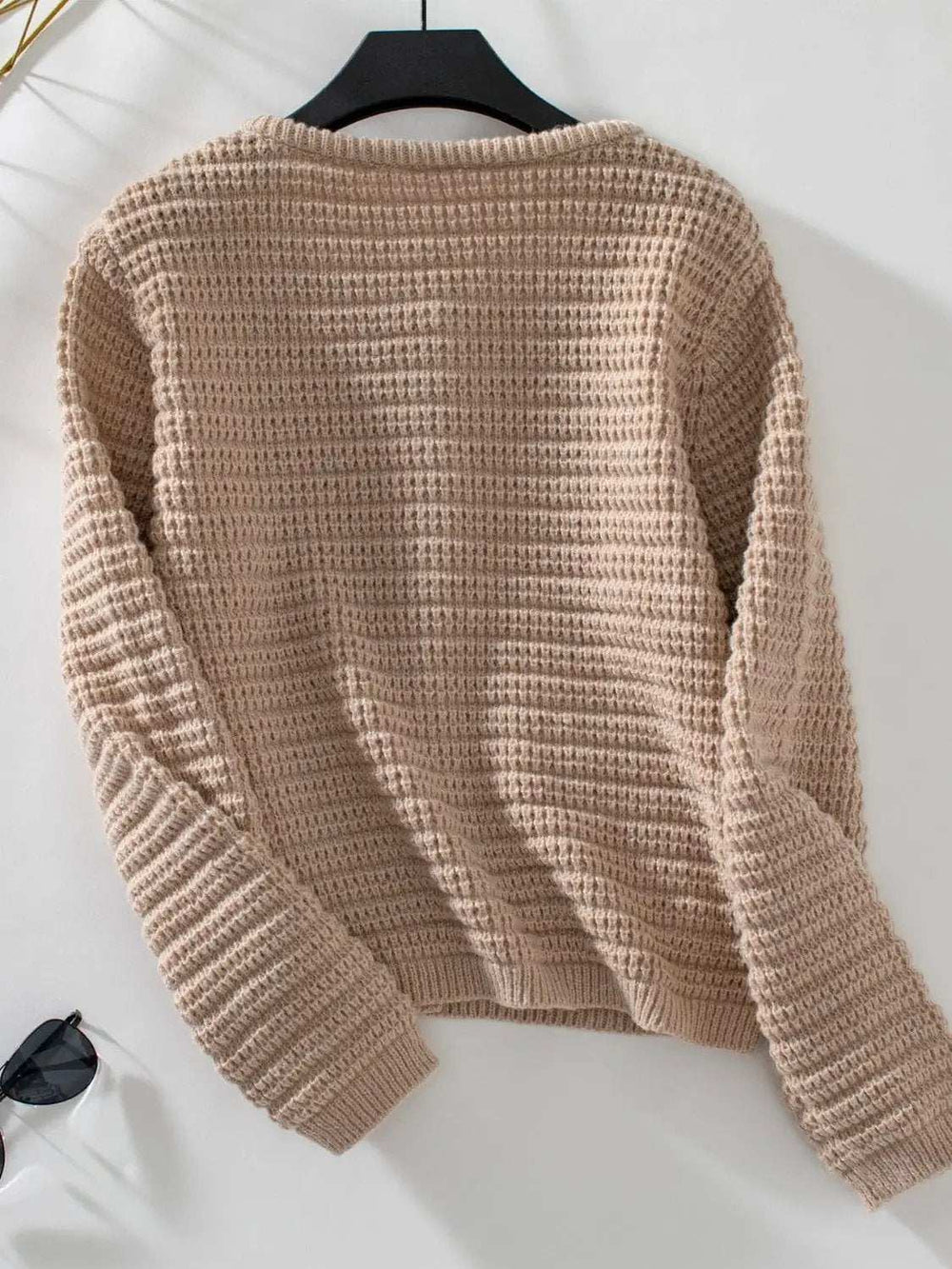 BUtton Up Long Sleeve Cardigan - Trendsi - Flyclothing LLC