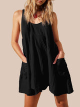 Devine Tied Scoop Neck Wide Strap Mini Dress - Trendsi - Flyclothing LLC