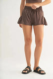 MONO B Smocked High Waist Shorts - Trendsi