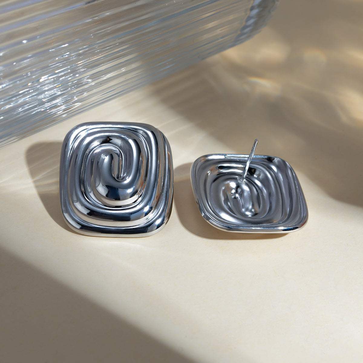 Stainless Steel Stud Earrings - Trendsi - Flyclothing LLC