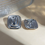 Stainless Steel Stud Earrings - Trendsi - Flyclothing LLC