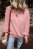 Round Neck Long Sleeve Sweatshirt - Trendsi - Flyclothing LLC