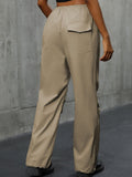 Pocketed Elastic Waist Pants - Trendsi