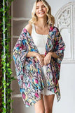 Heimish Full Size Multi Color Snake Open Cardigan Plus Size - Trendsi - Flyclothing LLC