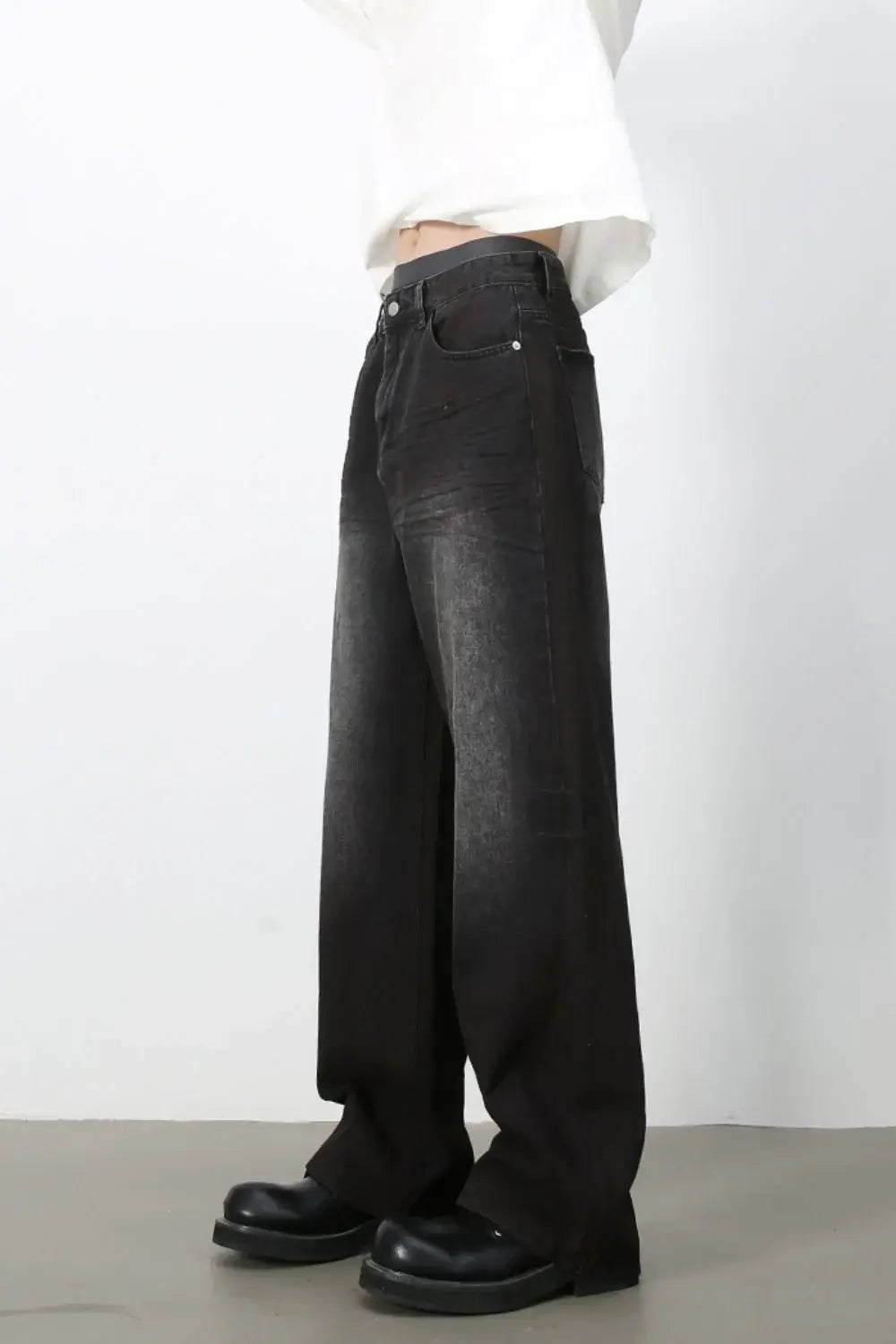 Men's Loose Fit Jeans with Pockets - Trendsi - Flyclothing LLC