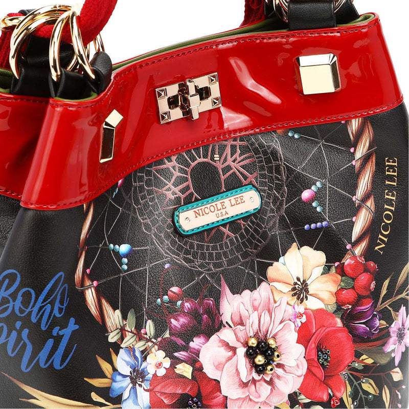Nicole Lee USA Flower Pattern Adjustable Strap Backpack Bag - Trendsi - Flyclothing LLC