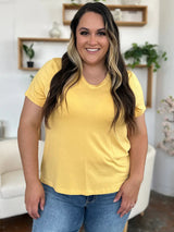 Basic Bae Bamboo Full Size V-Neck High-Low T-Shirt - ShopBasicbae - Flyclothing LLC