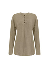 Button-Detail Dropped Shoulder Top - Trendsi - Flyclothing LLC