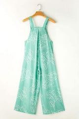 Printed Wide Strap Jumpsuit - Trendsi - Flyclothing LLC