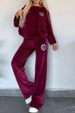 Full Size Boat Neck Long Sleeve Top and Pants Set - Trendsi - Flyclothing LLC
