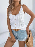 Cable-Knit Button Down V-Neck Sweater Vest - Trendsi - Flyclothing LLC
