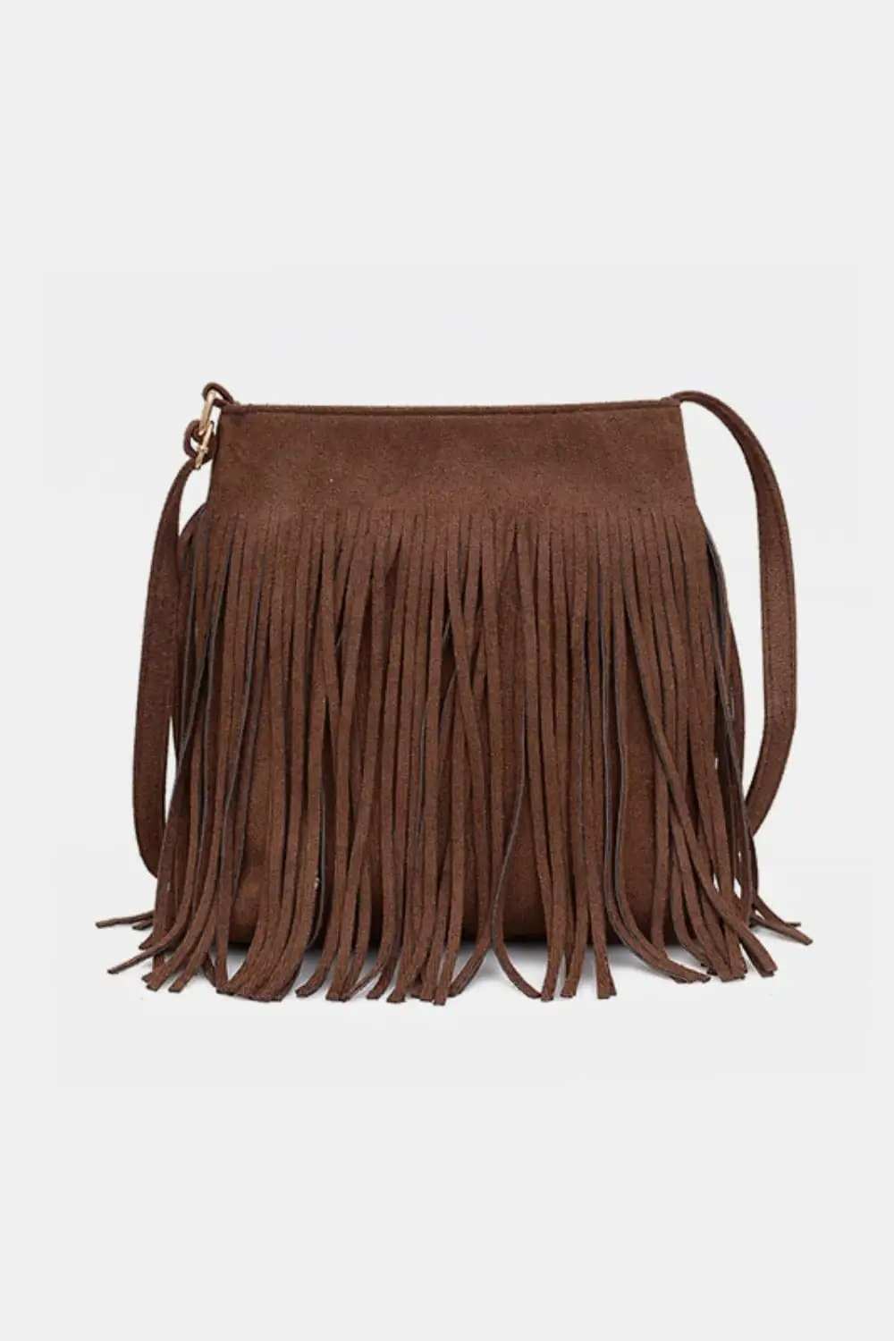 Suede Fringe Shoulder Bag - Trendsi - Flyclothing LLC