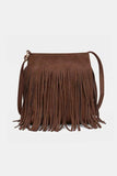 Suede Fringe Shoulder Bag - Trendsi - Flyclothing LLC