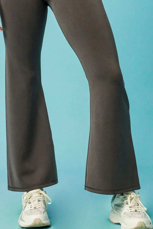 Umgee High-Waisted Flare Leggings - Trendsi - Flyclothing LLC