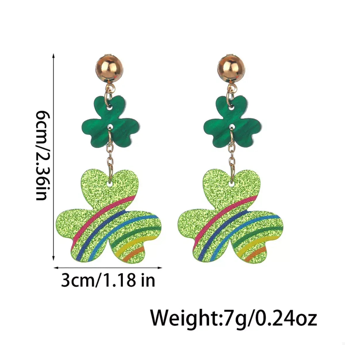 Lucky Clover Dangle Earrings - Trendsi - Flyclothing LLC