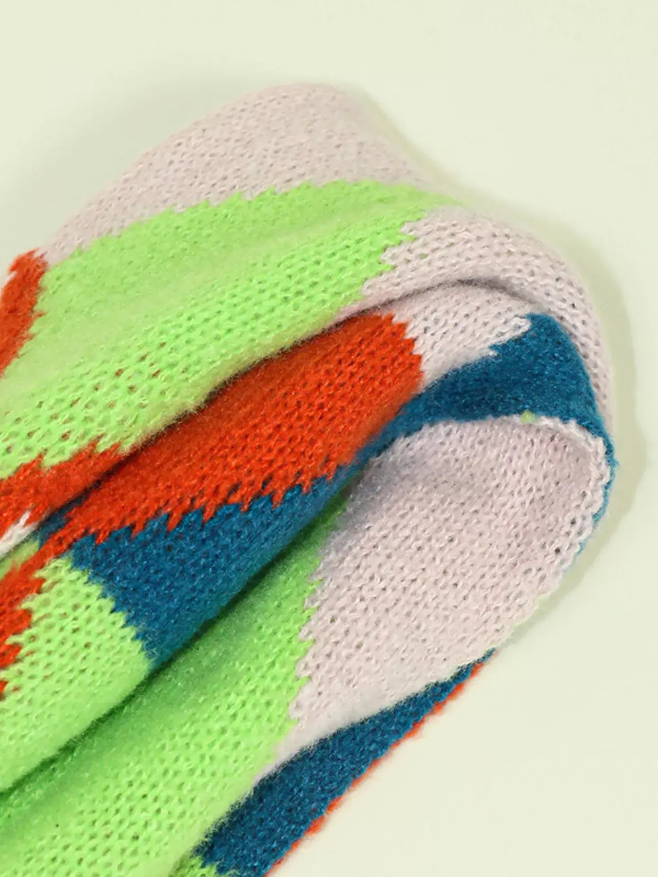 Knitted Fox Pattern Scarf - Trendsi - Flyclothing LLC