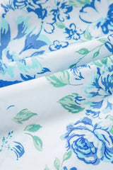 Floral Print Ruffle Sleeve Frilly Button Up Shirt - Trendsi - Flyclothing LLC