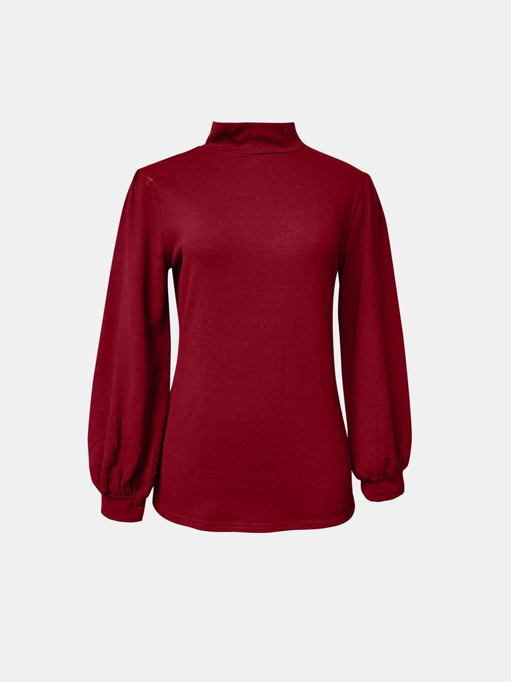 Full Size Mock Neck Long Sleeve T-Shirt - Trendsi - Flyclothing LLC