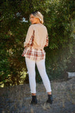 And The Why Full Size Double Layered Plaid Contrast Sweatshirt - Trendsi - Flyclothing LLC