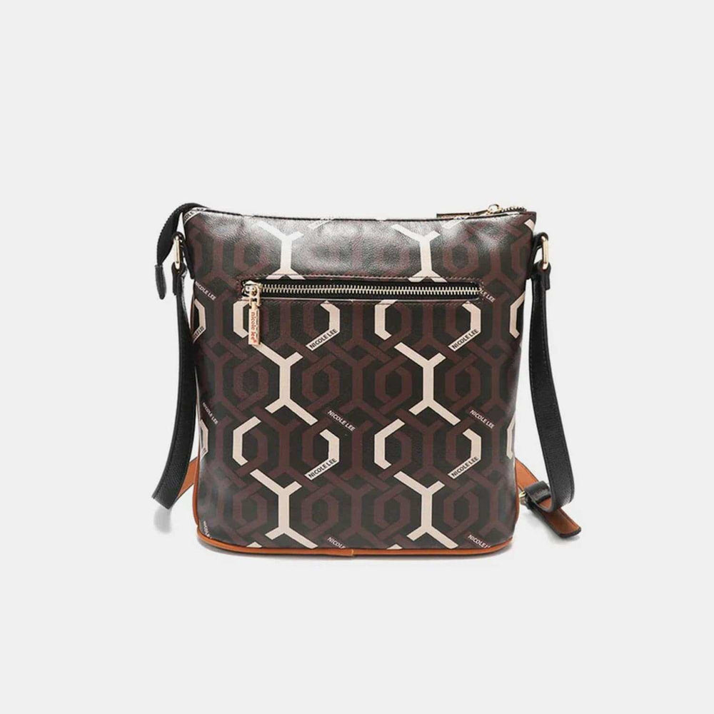 Nicole Lee USA Geometric Pattern Crossbody Bag - Trendsi - Flyclothing LLC